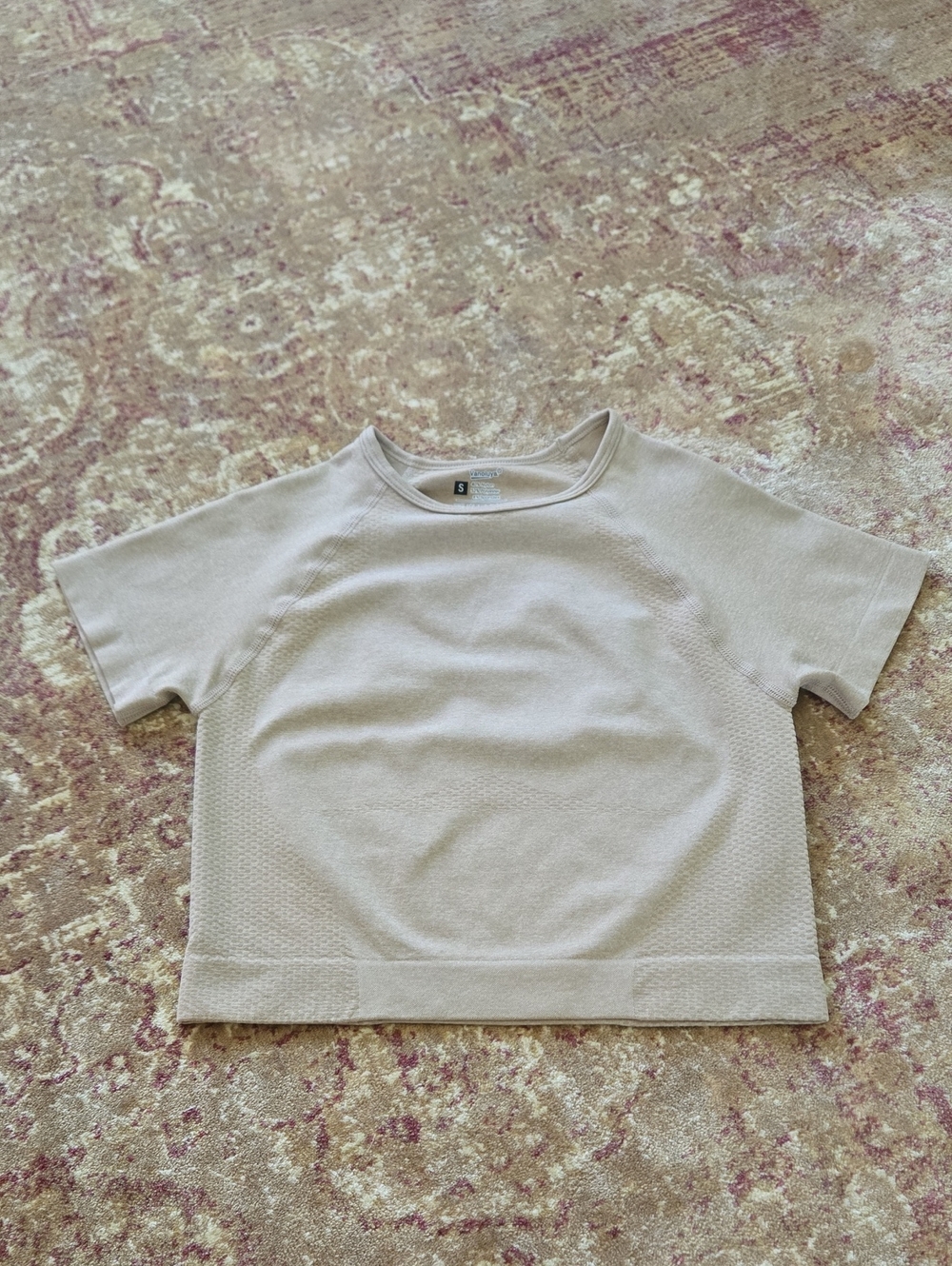 Short-Sleeve Cream Top - Brand Unknown